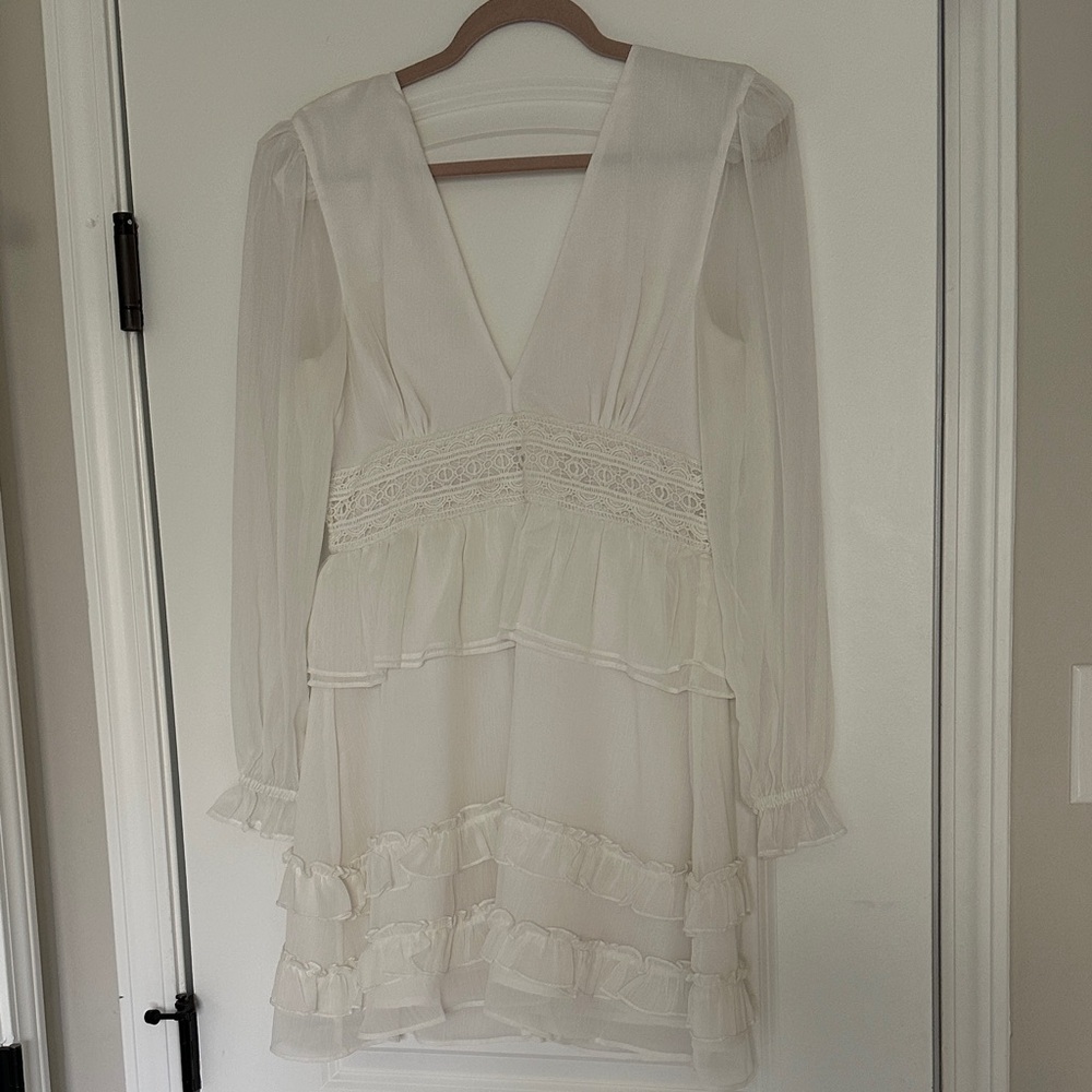 White Ruffle Dress - Picture 2 of 3